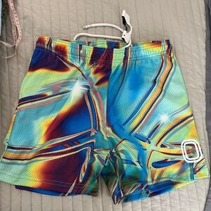 Overtime swirl mens basketball shorts